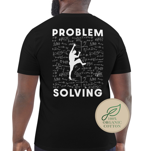 Problem Solving Backprint Tee | Men's Heavyweight Organic Climbing Shirt