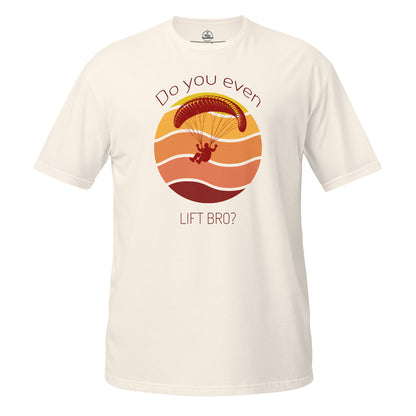 Natural unisex T-shirt by Knot Qualified featuring "Do you even lift?" graphic on a soft style fabric.