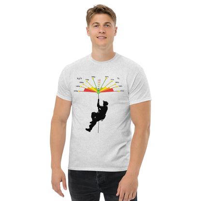 Unisex classic tee in ash featuring Caver - Vector Forces design by Knot Qualified.