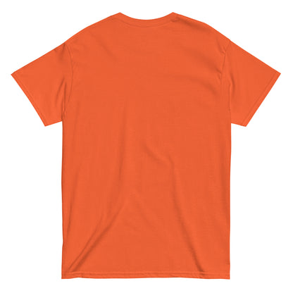 Unisex classic orange T-shirt featuring "This is my Luck" design by Knot Qualified.