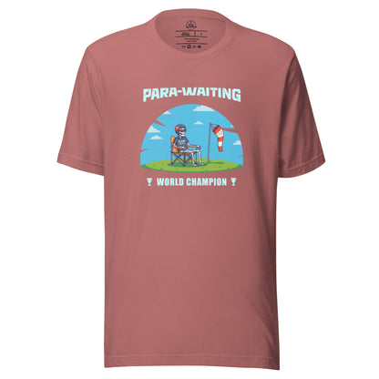 Mauve Knot Qualified T-shirt featuring a funny paragliding design, perfect for paramotor enthusiasts.